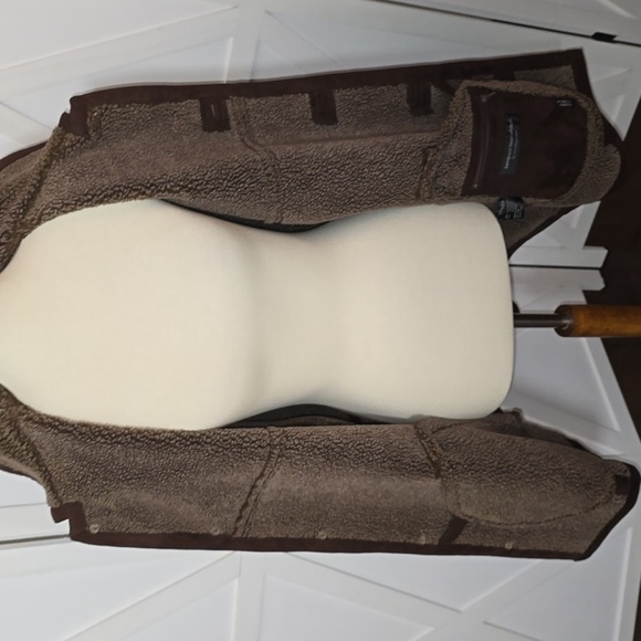 Men's Brown Faux Suede Jacket - Impermeable By Weatherproof - Picture 8 of 13